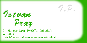 istvan praz business card